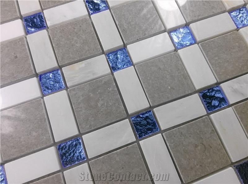 Glass Marble Mosaic Tile,Backsplash Mosaic