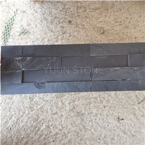 2017 Hebei China Stone,Black Color Slate Wall Panel, Natural Surface,P018