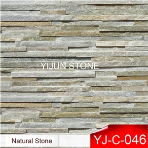 Beige Cultured Stone, Split Surface, Waterfall Wall Caldding, Wall Panel, Hebei, China