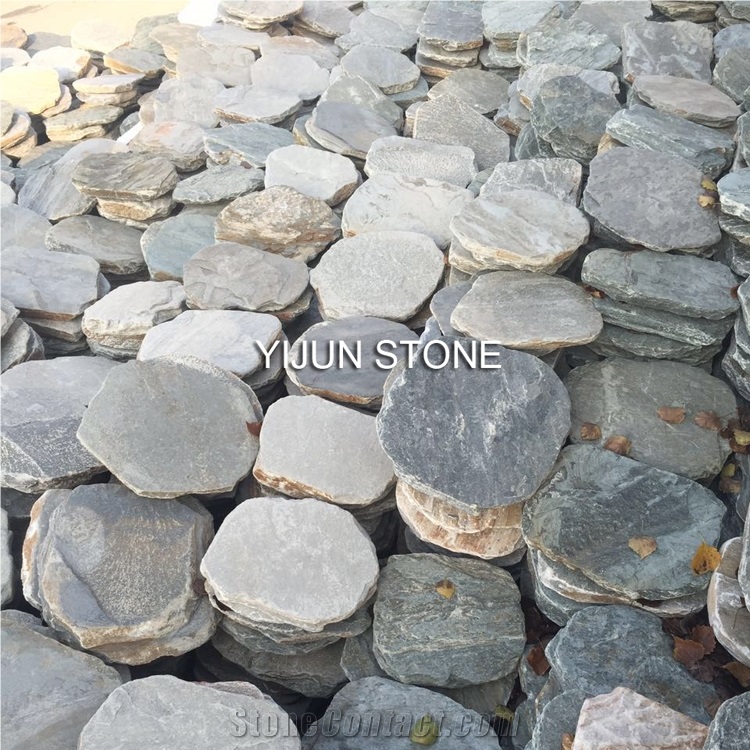 China Yijun Natural Slate Stepping Stone, Good Quality Stepped Stone, Garden Stone