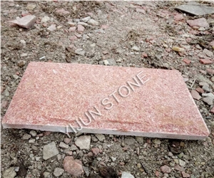 Natural Pink Quartzite Mushroom Stone, Wall Stone Tile，Split Surface, Hebei Stone Factory, China