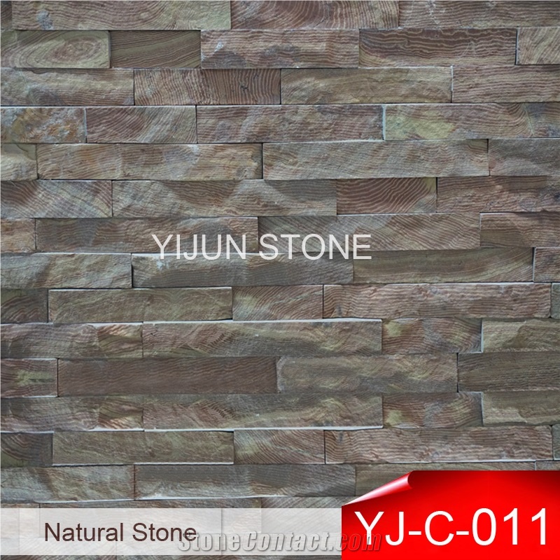 Sandstone Culture Stone for Wall Cladding, Wall Panel, Natural Surface Hebei Stone Factory, China
