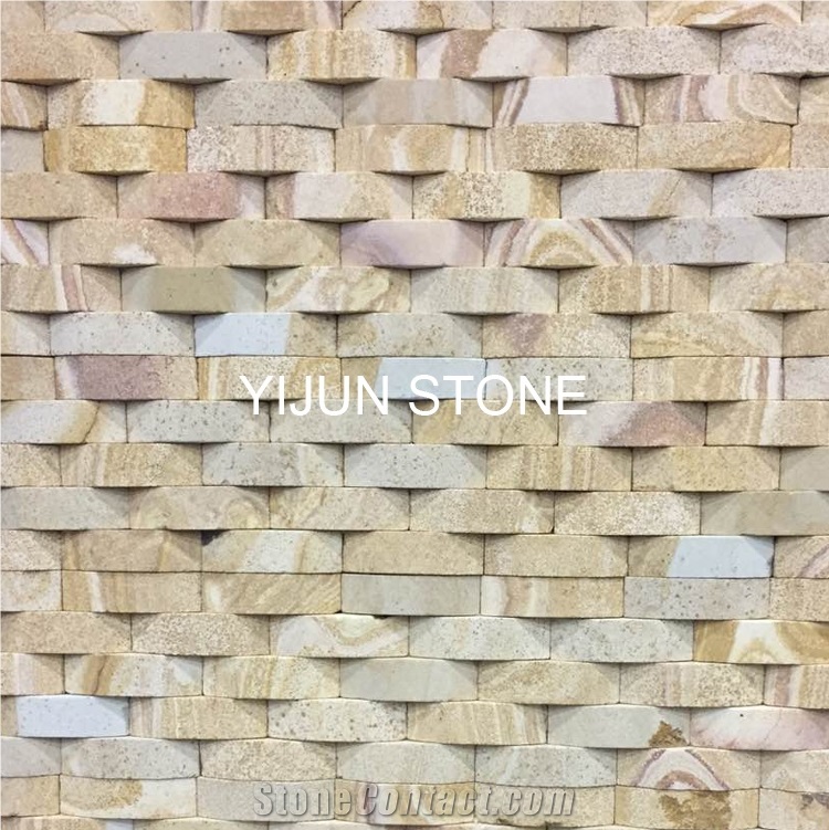 Sandstone Exposed Wall Stone for Sale, Wall Natural Sandstone Wall Decor from Hebei , China. Polished Surface