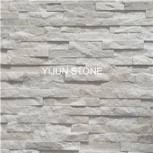 Sparkle Natural Stone Used to Interior Wall Decoration, White Quartzite Wall Cladding, Wall Panel Made in China, Hebei