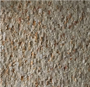 White Marble + Quartize Culture Stone for Wall Cladding, Wall Panel, Split Surface, Hebei, China