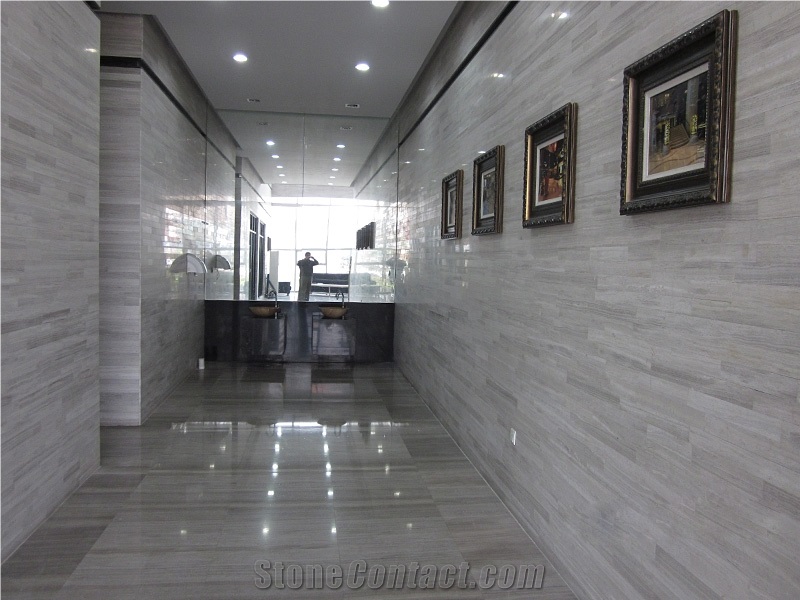 Grey Wood Grain Slab,Block/Silk Georgette Light Grey Wood Grain Vein Marble Tiles/Natural Building Stone Flooring/Feature Wall,Interior Paving,Cladding,Decoration/Quarry Owner