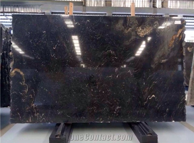 Brazil Titanium Granite Slabs/ Black Cosmics Granite/Titanium Slabs