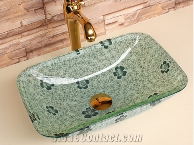 Rectangle Glass Sinks, Bathroom Sinks, Vessel Sinks