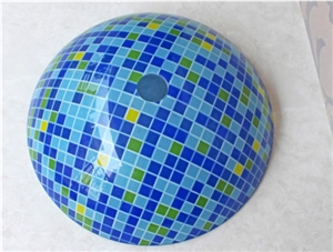Round Sinks, Mosaic Basin, Vessel Sinks