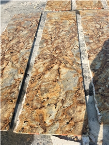 Brazil Lapidus Kitchen Countertops/Lapidus Kitchen Islands/Lapidus Gold Kitchen Countertops/Golden Lapidus/Lapidus Storm/Juparana Lapidus/Lapidus Granite Kitchen Peninsula/Lapidus Tops