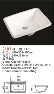 Ceramic Sinks/Porcelain Sinks/Porcelain Bowls/Bathroom Basins/Sink Bowls