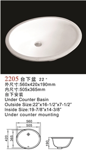 Ceramic Sinks/Porcelain Sinks/Porcelain Bowls/Bathroom Basins/Sink Bowls