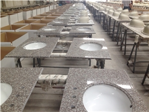 China G664 Granite, Luna Pearl Granite, Bainbrook Brown,Black Spots Brown Granite,Copper Brown,Fu Rose,Loyuan Red Granite,Luo Yuan Violet,Luoyuan Violet,Majestic Mauve,Misty Brown,Vanity Tops