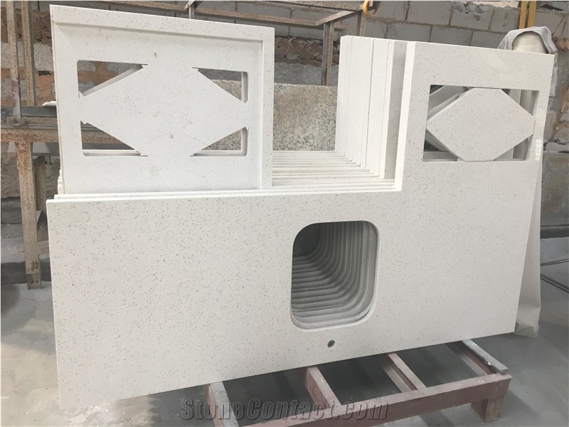 Crystal White Quartz/White Sparkle Quartz/White Quartz Stone Slabs/High Quality Marble Like Quartz Stone