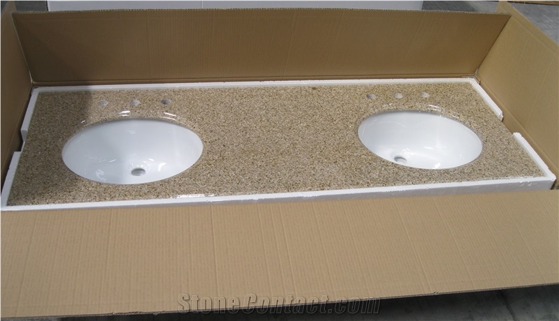 G682/Rusty Yellow/Sunset Gold/Golden Sand/Giallo Ming/Giallo Rusty/Ming Gold/Yellow Rust/Desert Gold/Giallo Fantasia Granite Vanity Tops & Bathroom Tops