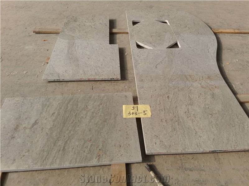 India River White Kitchen Countertop/River White Kitchen Island Tops/River White Bar Tops/White River Peninsulas/River White Granite/River Valley Granite/New River White Granite/Valley White Granite