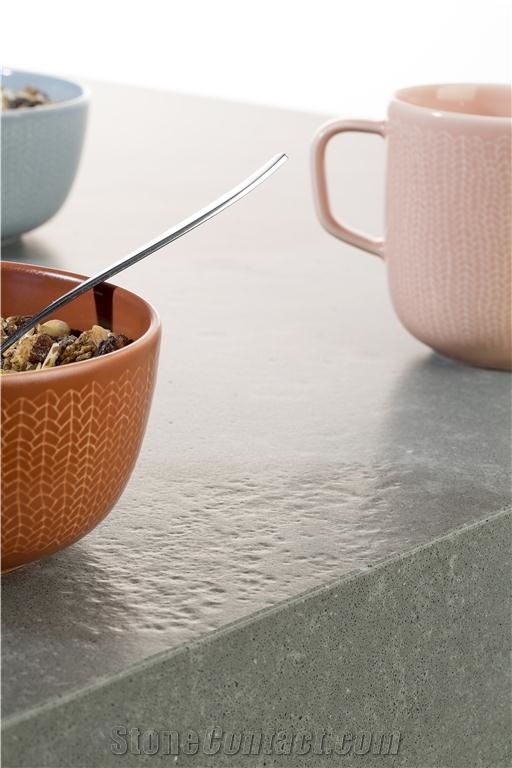 Santamargherita Quartz Concreto Grey Kitchen Countertop