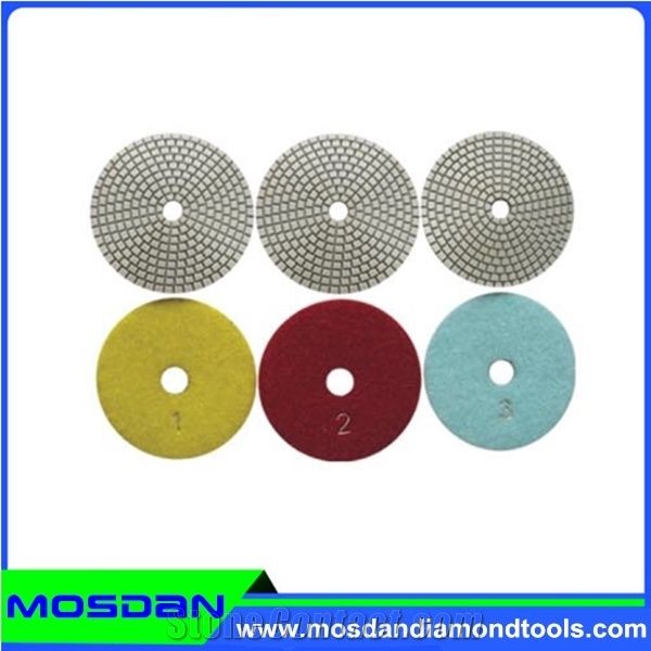 3 Step Stone Diamond Wet and Dry Polishing Pads