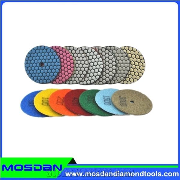 4 Inch Dry Granite Polishing Pads for Angle Grinder