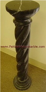 Black and Gold Marble Pedestals Collection