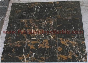 Black and Gold Michaelangelo Marble Tiles