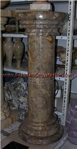 Coral Gem Marble Pedestals Collection