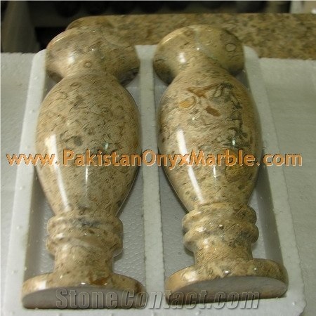 Fossil Marble Flower Vases