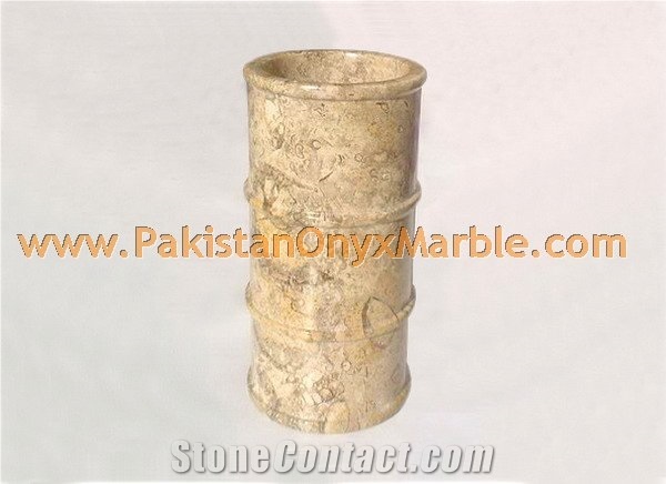 Fossil Marble Flower Vases