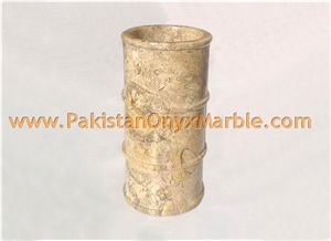 Fossil Marble Flower Vases
