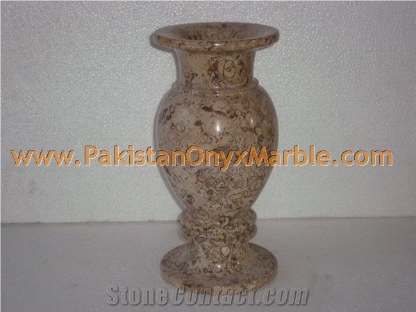 Fossil Marble Flower Vases