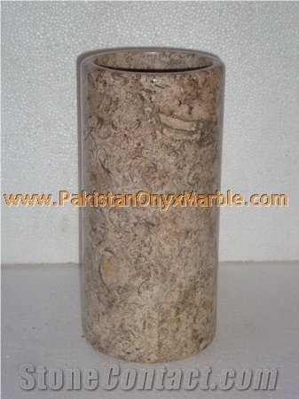Fossil Marble Flower Vases