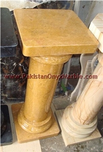 Indus Gold Marble Pedestals Collection