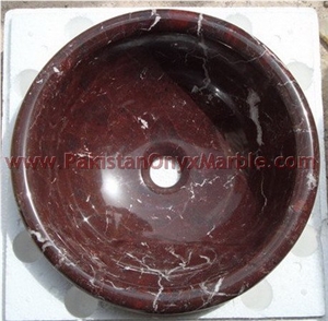 Red Zebra Marble Sinks and Basins