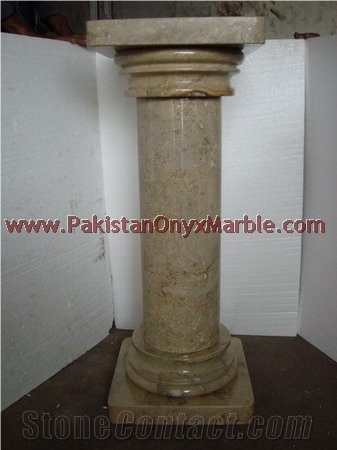 Sahara Beige Marble Pedestals Collection