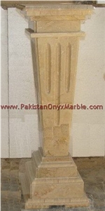 Sahara Beige Marble Pedestals Collection