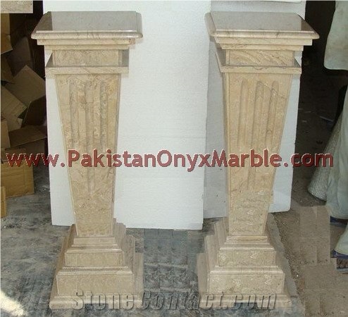 Sahara Beige Marble Pedestals Collection