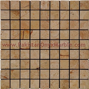 Sahara Gold (Champaign) Marble Mosaic Tiles