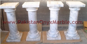 Ziarat White Marble Pedestals Collection