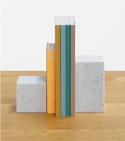 White Marble Bookend