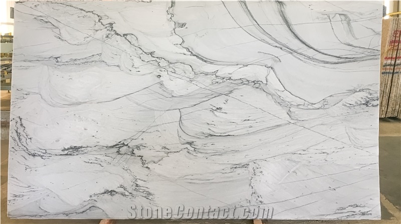 Infinity White Sea Pearl Quartzite Slab