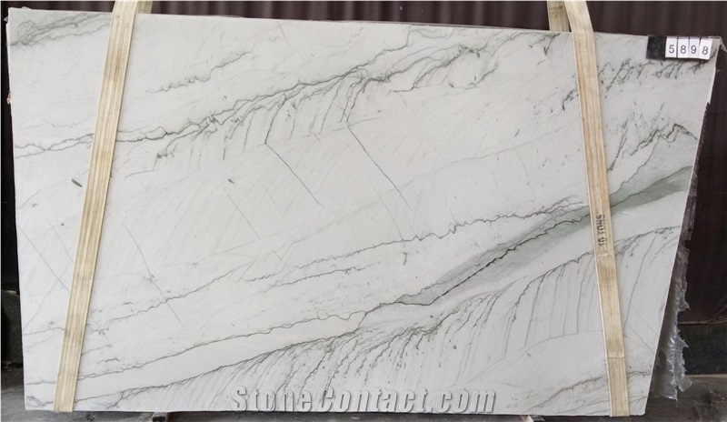 Infinity White Sea Pearl Quartzite Slab