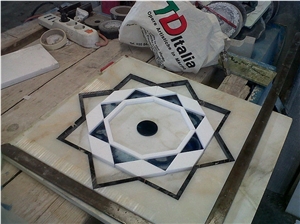Waterjet Inlay Marble Pattern Tiles