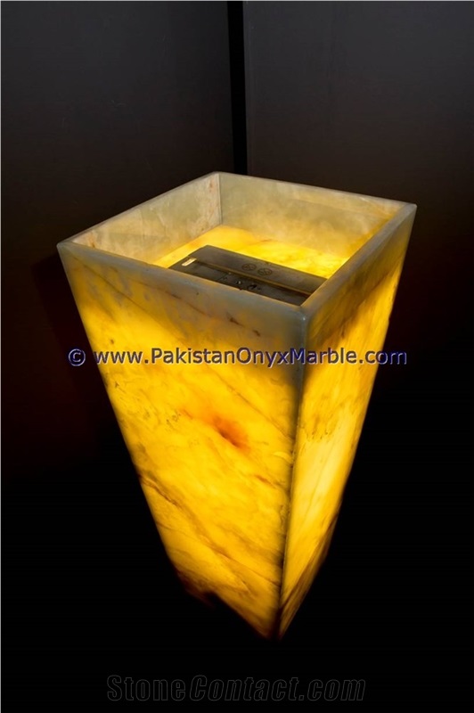 2017 New Design Backlit Onyx Bathroom Drop-In Bathroom Sinks