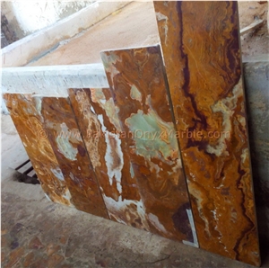 Art Decoration Multi Brown/Golden Onyx Tiles Collection