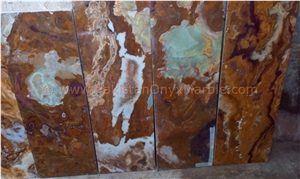 Art Decoration Multi Brown/Golden Onyx Tiles Collection