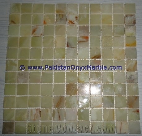 Art Design Light Green Onyx Mosaic Tiles Collections