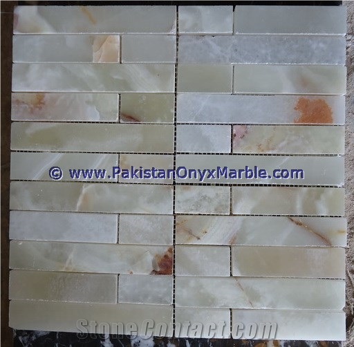 Art Design Light Green Onyx Mosaic Tiles Collections