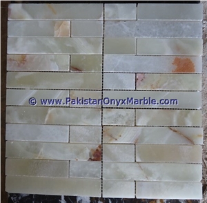 Art Design Light Green Onyx Mosaic Tiles Collections