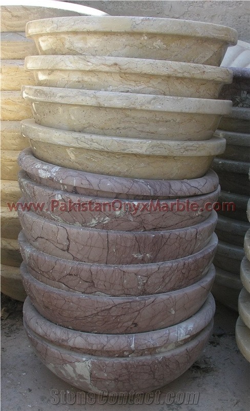 Attractive Price New Type Marina Pink Marble Sinks and Basins