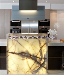 Economic Stylish Backlit Onyx Kitchen Countertops